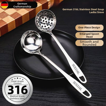 Pikkade kätega supilusikakomplekt roostevabast terasest 304/316, õli eraldus ja lekkimise vältimine, kõrge temperatuuritaluvus