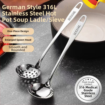 Pikkade kätega supilusikakomplekt roostevabast terasest 304/316, õli eraldus ja lekkimise vältimine, kõrge temperatuuritaluvus