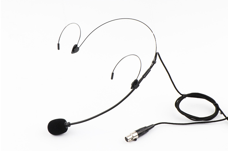 Жичен микрофон за глава с гарнитура, Junyin JY-529D; честотен диапазон 20 Hz–20 kHz; съотношение сигнал/шум ≥75 dB; дължина на кабела 1 m; номинална мощност 5 W