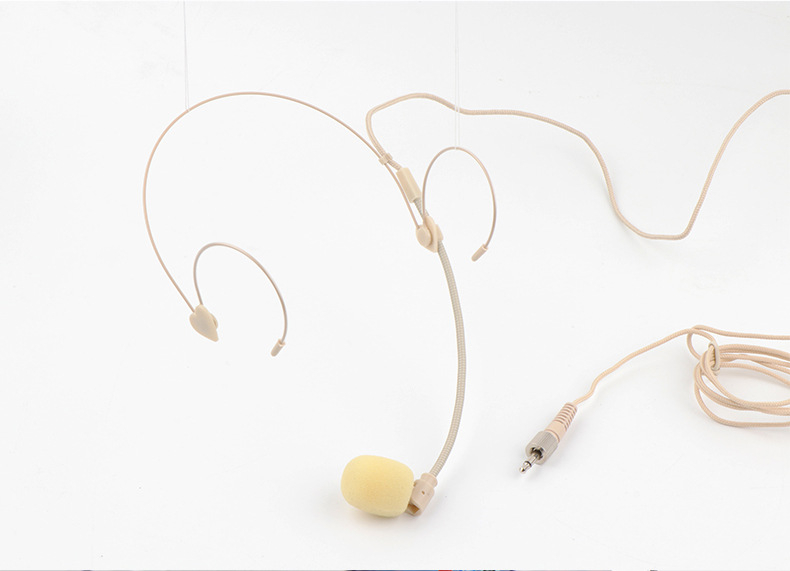 Жичен микрофон за глава с гарнитура, Junyin JY-529D; честотен диапазон 20 Hz–20 kHz; съотношение сигнал/шум ≥75 dB; дължина на кабела 1 m; номинална мощност 5 W