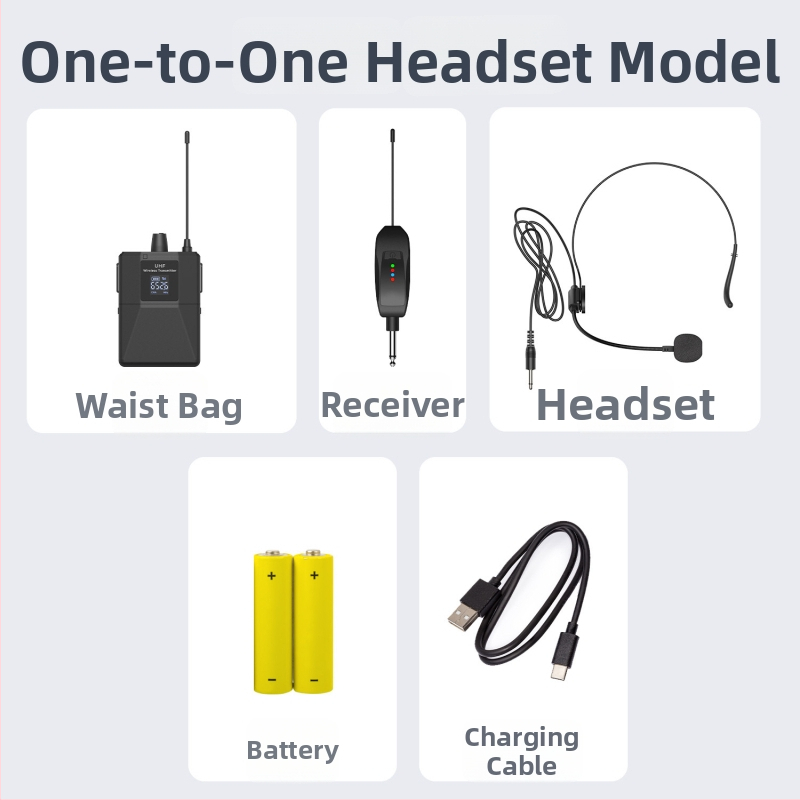 Lapel mikrofon kardioidiga, UHF 600-950MHz, eemaldatav aku 300-500mAh, tööiga 1-3 tundi