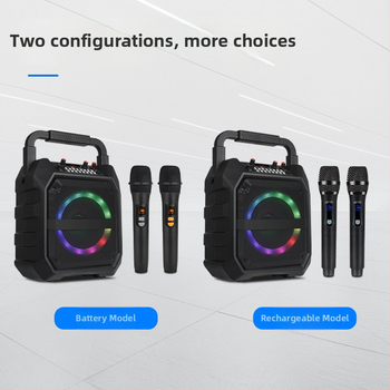 Pārvietojams Bluetooth skaļrunis ar iebūvētu karaoke skaņas karti un mikrofonu ārējai lietošanai (Bluetooth 5.0; 15W; 2000-4000 mAh; 100 Hz-20 kHz; SNR ≥75 dB)