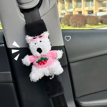 Vaikų automobilio diržo peties pagalvėlė, pliušinis dekoratyvinis priedas su logotipo atspaudu, pritaikomas, 100 g