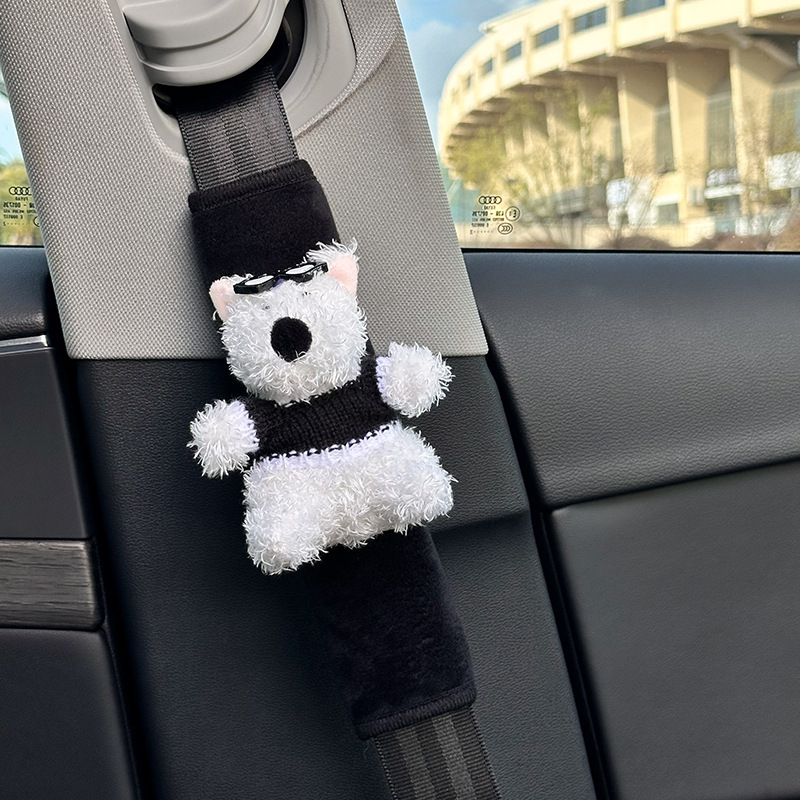 Vaikų automobilio diržo peties pagalvėlė, pliušinis dekoratyvinis priedas su logotipo atspaudu, pritaikomas, 100 g