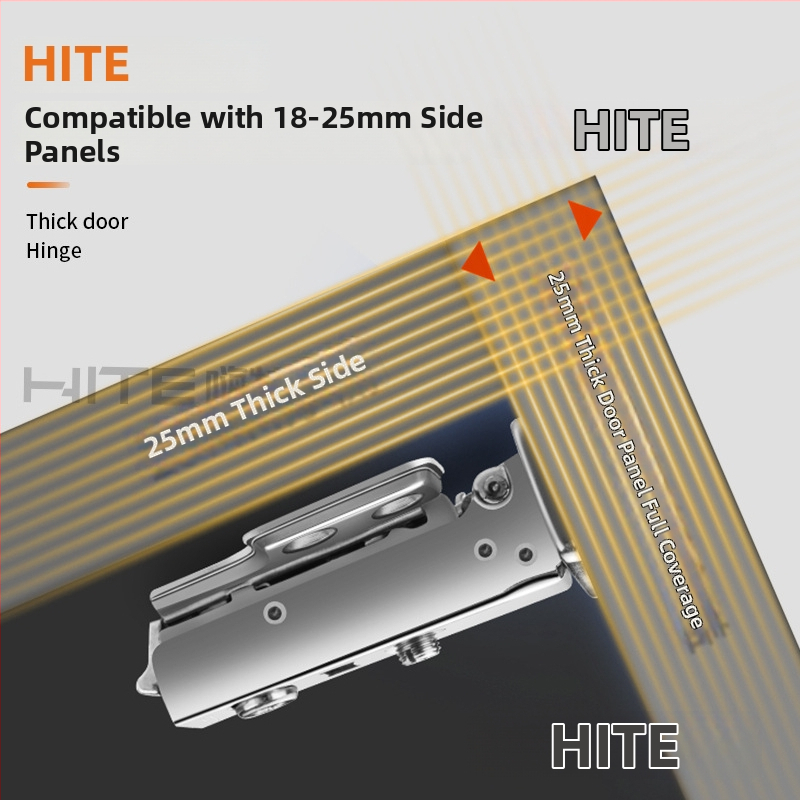 HITE spintos durų vyrius, nerūdijantis plienas, hidraulinis amortizavimas, atskiriamas