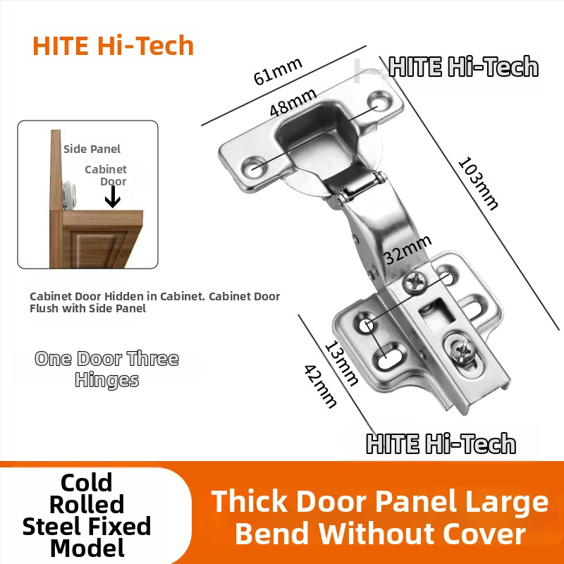 HITE szekrényajtó pánt, rozsdamentes acél, hidraulikus csillapítás, eltávolítható