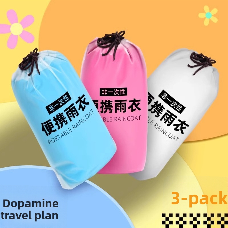 Ένα-κομμάτι αδιάβροχο Poncho για ενήλικες, EVA ύφασμα, παχύ, αδιάβροχο στρώμα με PE κόλλα