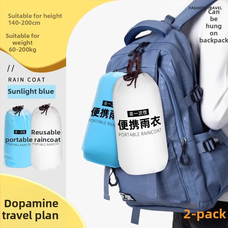 Ένα-κομμάτι αδιάβροχο Poncho για ενήλικες, EVA ύφασμα, παχύ, αδιάβροχο στρώμα με PE κόλλα