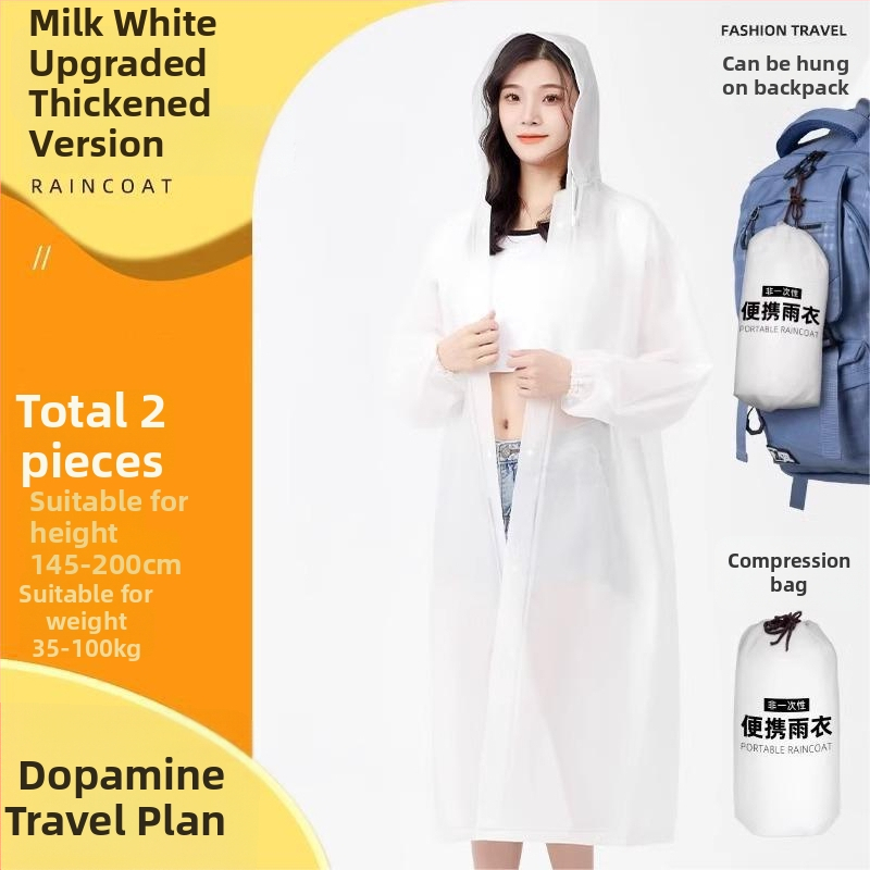 Ένα-κομμάτι αδιάβροχο Poncho για ενήλικες, EVA ύφασμα, παχύ, αδιάβροχο στρώμα με PE κόλλα