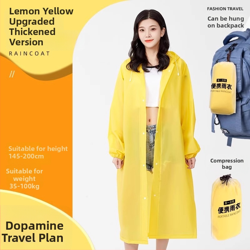 Ένα-κομμάτι αδιάβροχο Poncho για ενήλικες, EVA ύφασμα, παχύ, αδιάβροχο στρώμα με PE κόλλα