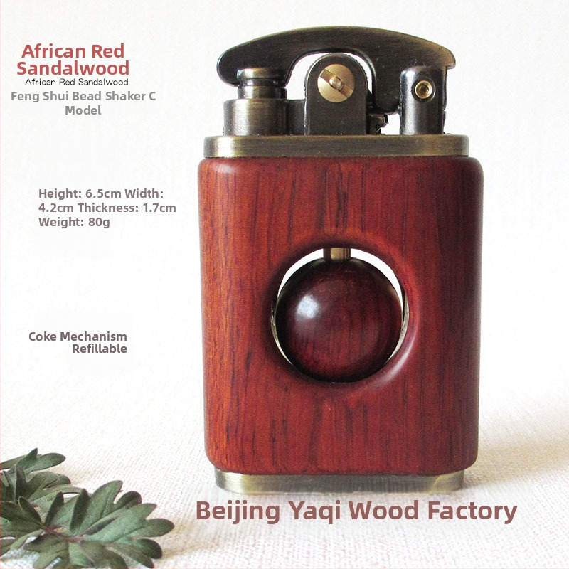 Kerozina aizdedzinātājs ar metāla korpusu un rosewood apdari, vēja izturīgs, logotipa gravēšana, dāvanu kastes iespēja