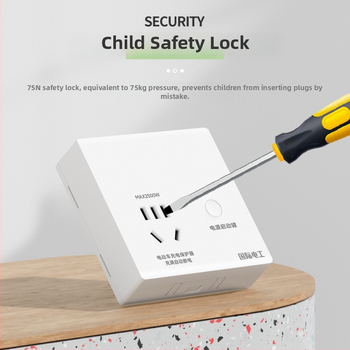 Elektriskā velosipēda pievienošanas panelis ar pieciem kontaktligzdām, automātiska izslēgšana uzlādes laikā un aizsardzība pret pārlādēšanu, 10 A, 250 V, CCC sertifikāts, sienas stiprinājums