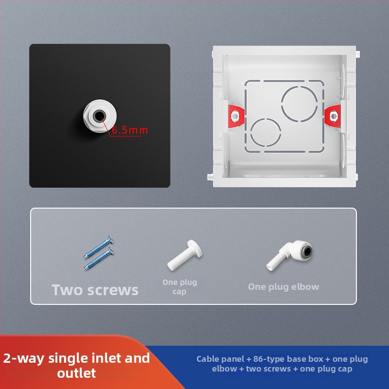 Stāva PE ūdens cauruļu panelis ūdens attīrītājam, tips 86, divvirzienu savienojums, iemontēts apakšējais korpusa vāks; Zīmols: International Electrician