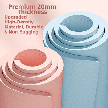 Jooga matt, 6 mm paksus, ühetooniline jalajälje mustriga