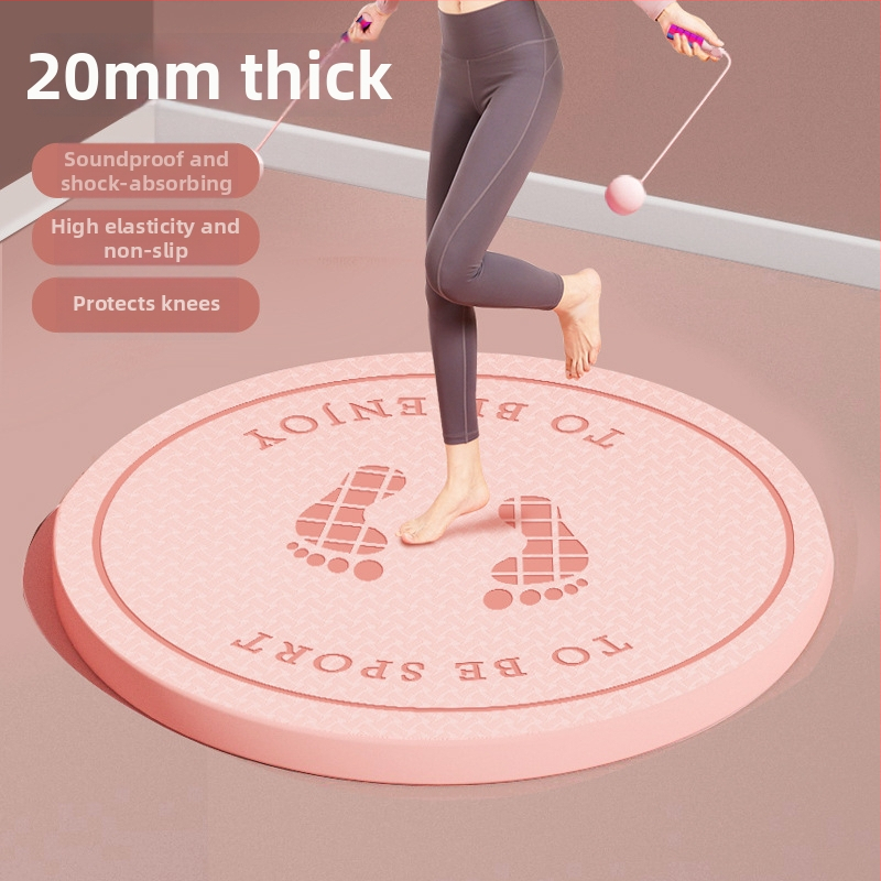 Jooga matt, 6 mm paksus, ühetooniline jalajälje mustriga