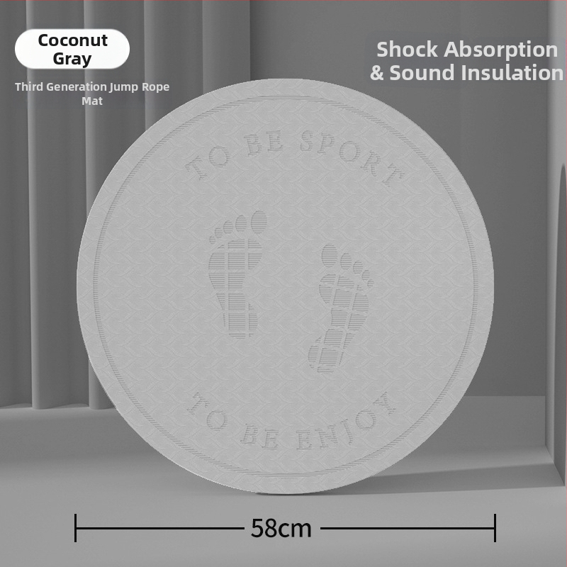 Jooga matt, 6 mm paksus, ühetooniline jalajälje mustriga