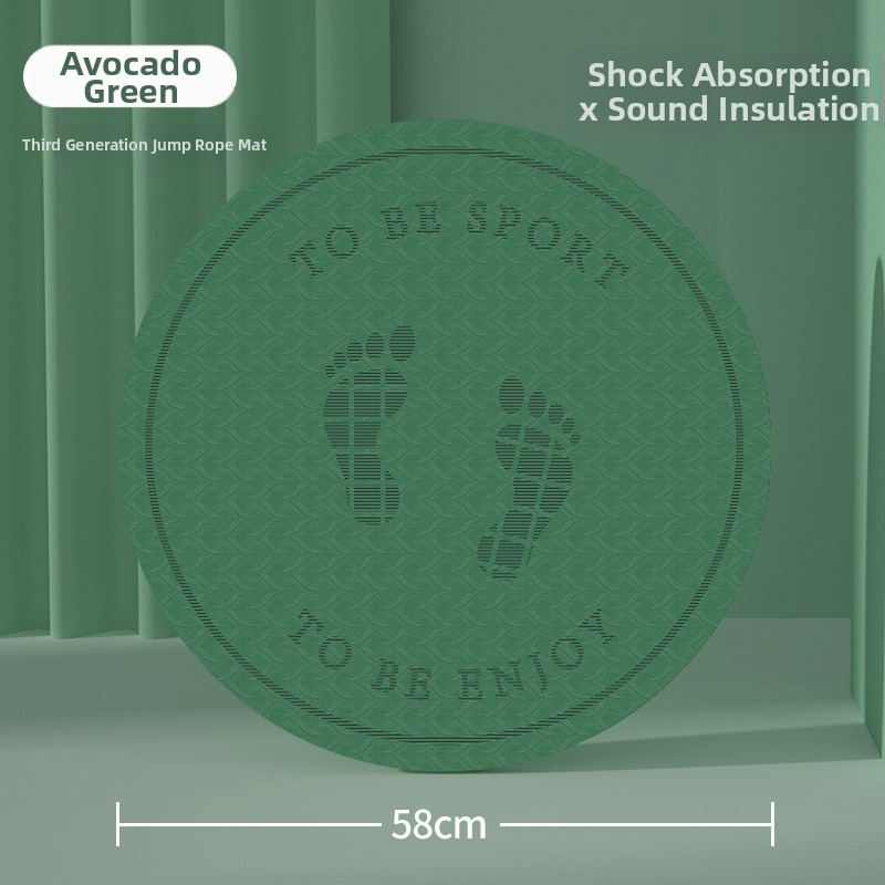 Jooga matt, 6 mm paksus, ühetooniline jalajälje mustriga