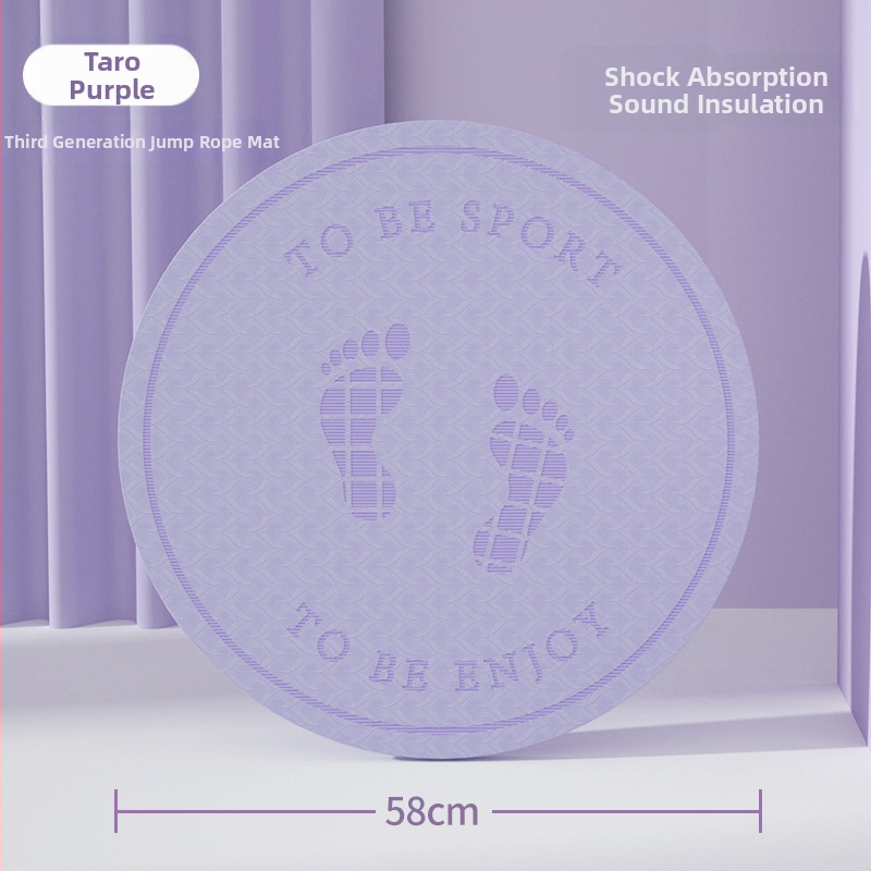 Jooga matt, 6 mm paksus, ühetooniline jalajälje mustriga