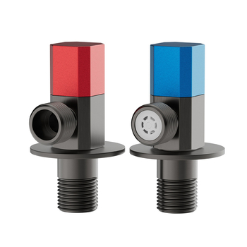 Roostevabast terasest nurga ventiil, sisseehitatud paigaldus, tööpinge 1,0 MPa, 1/2-tollised ühendused, universaalne külm- ja kuumale veele