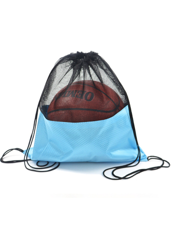 Sportinė kuprinė su raišteliu ir tinkleliu kišene krepšiniui | Medžiaga: Oxford audinys | Prekės ženklas: Elephant Series | Logotipo spausdinimas | Prekės kodas: TBD11