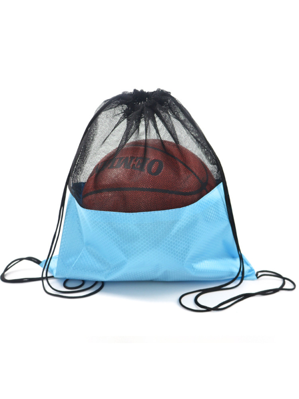 Sportinė kuprinė su raišteliu ir tinkleliu kišene krepšiniui | Medžiaga: Oxford audinys | Prekės ženklas: Elephant Series | Logotipo spausdinimas | Prekės kodas: TBD11