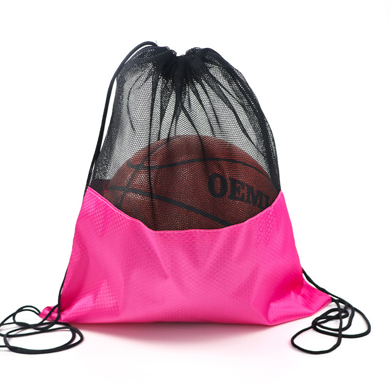 Sportinė kuprinė su raišteliu ir tinkleliu kišene krepšiniui | Medžiaga: Oxford audinys | Prekės ženklas: Elephant Series | Logotipo spausdinimas | Prekės kodas: TBD11