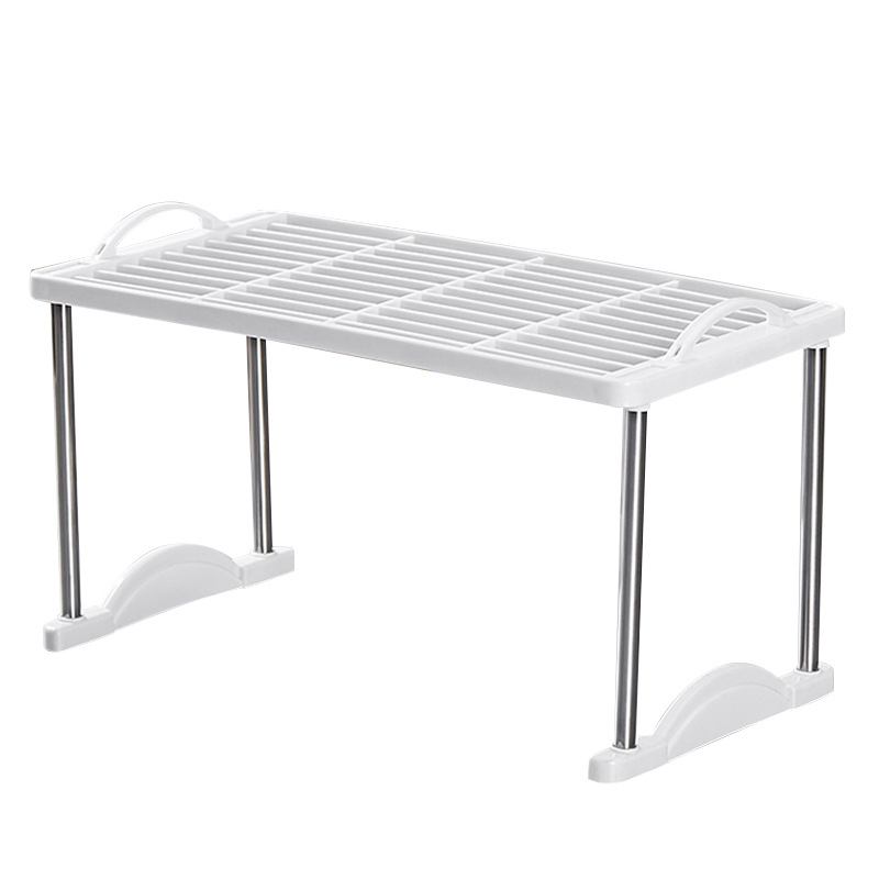 Πλαστικό γωνιακό ράφι αποθήκευσης, 1-επίπεδη, μοντέρνος μινιμαλιστικός σχεδιασμός, βάση δαπέδου