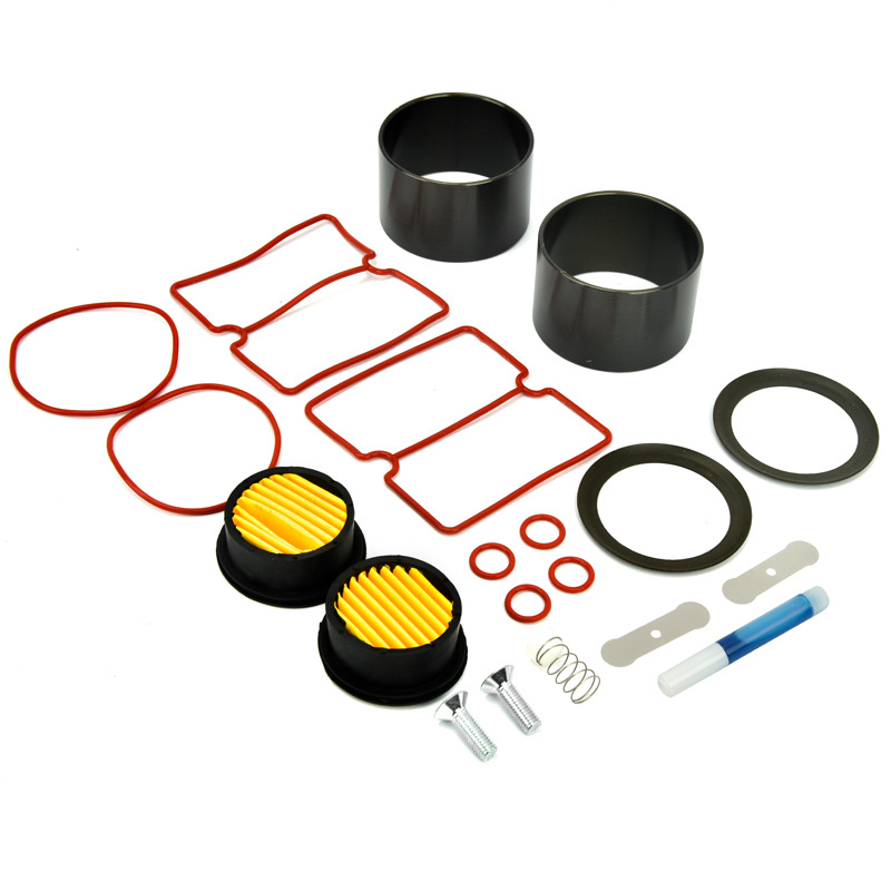 Olajmentes, csendes légkompresszor alkatrész készlet, 20 darabos javítócsomag, tartalmaz hengeret, dugattyúgyűrűt és szűrő elemet