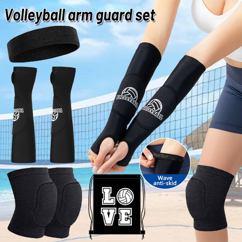 Wolf King protecții pentru cot din nailon pentru volei – pachet unic, protecție cot pentru antrenament