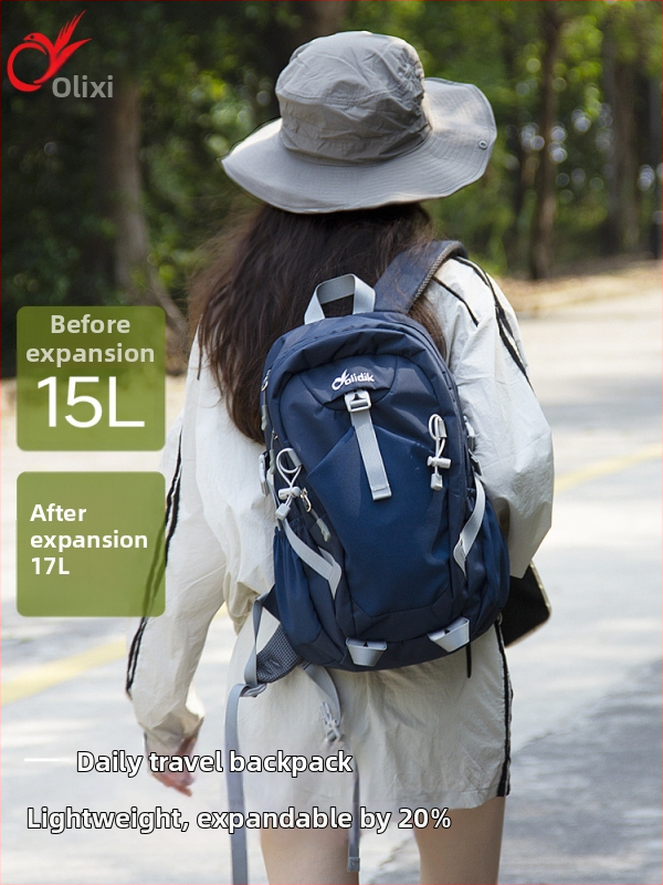 Unisex žygio kuprinė — ultralengvas nailonas, kvėpuojanti, atspari vandeniui, dėvėjimui atspari, stuburo apsauga