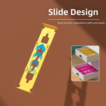 Laiendatav eraldaja sahtlile kapis – horisontaalne ja vertikaalne topeltkasutus, PP-materjal, 1 kiht, lauapõhine paigaldus