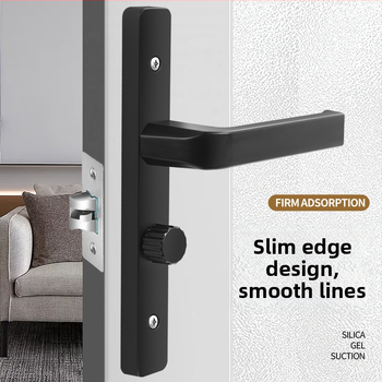 Duru užraktas rankena – modelis Narrow side door lock, medžiaga: aliuminis ir geležis, tipas: rankinė užraktas, taikymas: tualetas, stilius: šiuolaikinis minimalistinis