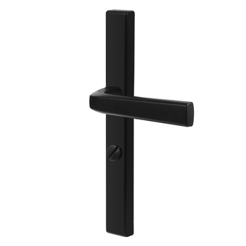 Ajtózár fogantyú – modell Narrow side door lock, anyag: alumínium és vas, típus: fogantyúzár, alkalmazás: WC, stílus: modern minimalista