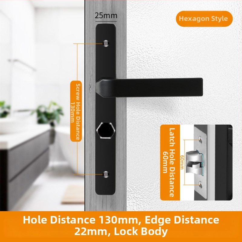 Duru užraktas rankena – modelis Narrow side door lock, medžiaga: aliuminis ir geležis, tipas: rankinė užraktas, taikymas: tualetas, stilius: šiuolaikinis minimalistinis