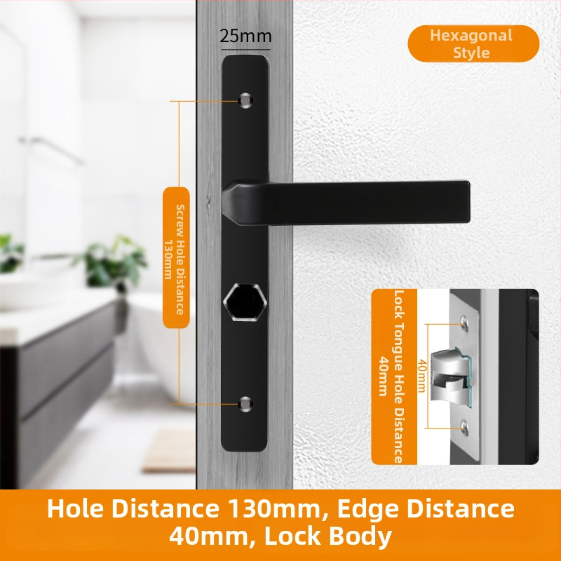 Duru užraktas rankena – modelis Narrow side door lock, medžiaga: aliuminis ir geležis, tipas: rankinė užraktas, taikymas: tualetas, stilius: šiuolaikinis minimalistinis