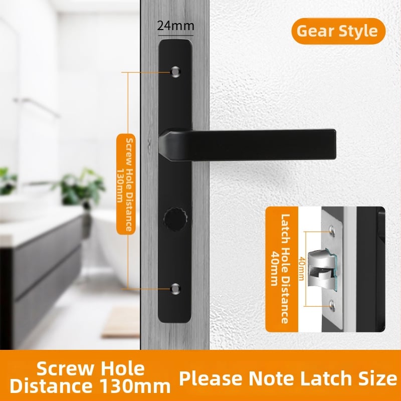 Duru užraktas rankena – modelis Narrow side door lock, medžiaga: aliuminis ir geležis, tipas: rankinė užraktas, taikymas: tualetas, stilius: šiuolaikinis minimalistinis