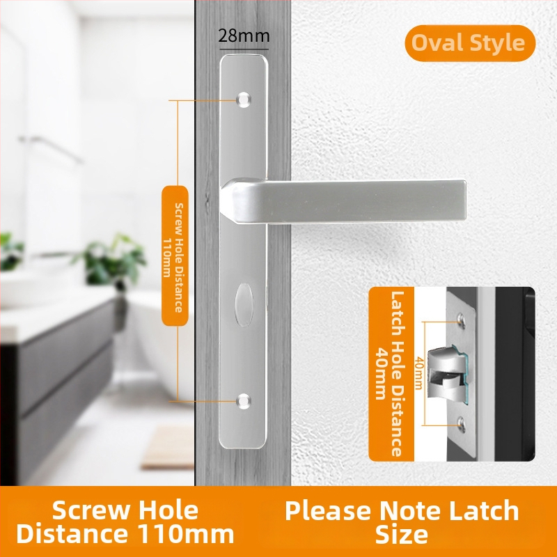 Duru užraktas rankena – modelis Narrow side door lock, medžiaga: aliuminis ir geležis, tipas: rankinė užraktas, taikymas: tualetas, stilius: šiuolaikinis minimalistinis