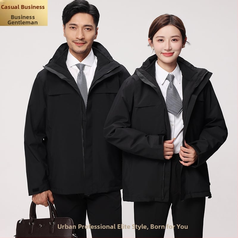 Išorinis drabužis: 3-1 žiemos vandeniui atspari striukė su fliso įdėklu ir gobtuvu, unisex (žiema, vandeniui atsparus, fliso įdėklas, gobtuvas)