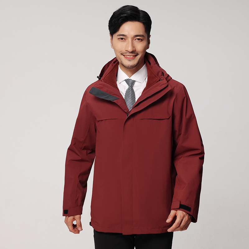 Išorinis drabužis: 3-1 žiemos vandeniui atspari striukė su fliso įdėklu ir gobtuvu, unisex (žiema, vandeniui atsparus, fliso įdėklas, gobtuvas)