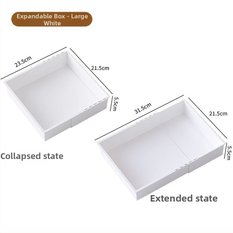 Telescopiline sahtlorganisaator – PP, jaapani stiil, laua peal paigaldus, 1 kiht, suur maht, sobib köögile, töölauale ja vannituppa