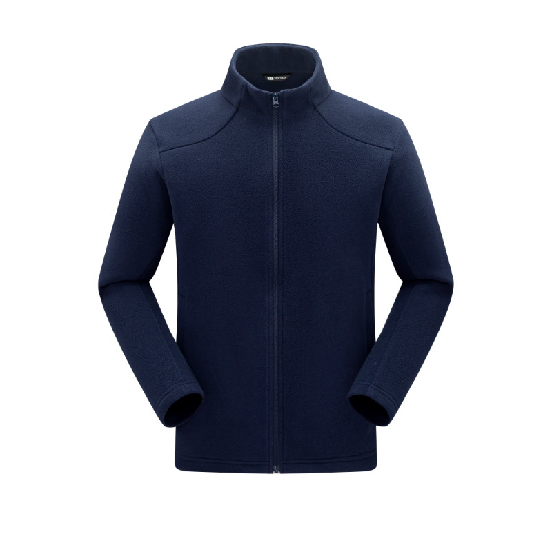 Fleece džemperio kardiganas be gobtuvo, vidinė fliso apdaila, tinkamas žiemai ir rudeniui