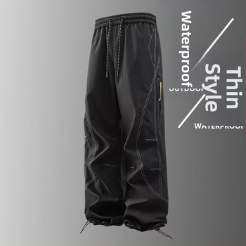 Ūdensizturīgas vieglas pārgājienu bikses ar vidukļa jostu, elpojošs poliesteru audums, piemērotas četrām sezonām