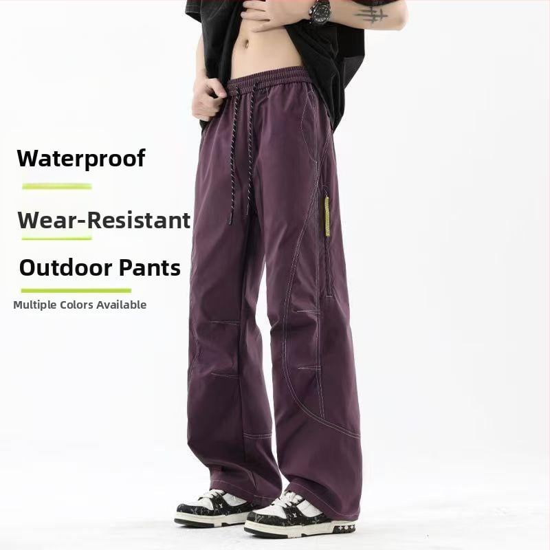 Ūdensizturīgas vieglas pārgājienu bikses ar vidukļa jostu, elpojošs poliesteru audums, piemērotas četrām sezonām