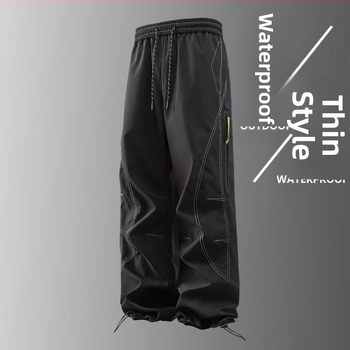 Darba ikdienas bikses ārā aktivitātēm — ūdensizturīgas, elpojošas, nodilumizturīgas, visām četrām sezonām, ar auklu jostai