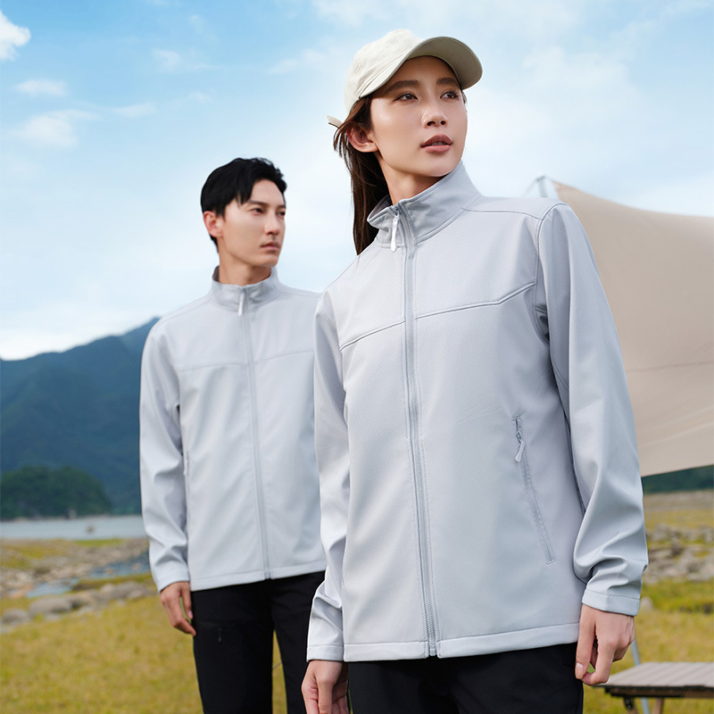 Softshell kabát kültéri viseletre, uniszex kardigán-stílus (poliészter anyag, vízálló, szélálló, lélegző, gyorsan száradó)