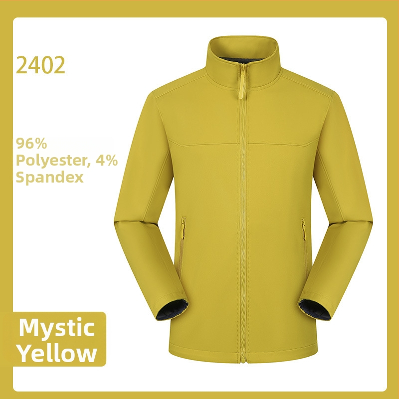 Softshell-jakk väljas kasutamiseks, unisex kardigan-stiil (polüesterkangas, veekindel, tuulekindel, hingav, kiiresti kuivan)