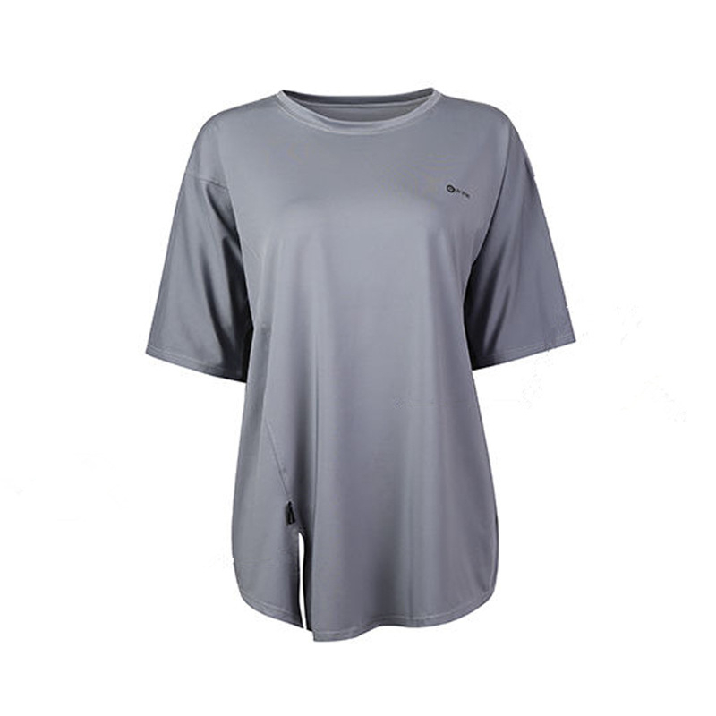 Комплект за фитнес йога – къс ръкав пуловер топ + леггинги, бързосъхнеща полиестерова материя 95%, лято 2025