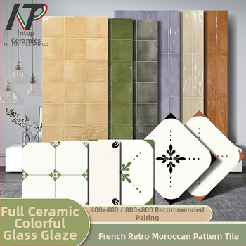 Fürdőszobai antik téglamintás csempe, glazúrozott fényes felület, antik mintázat, csúszásmentes felület, fél-matt befejezés, vízfelvétel 0,5%