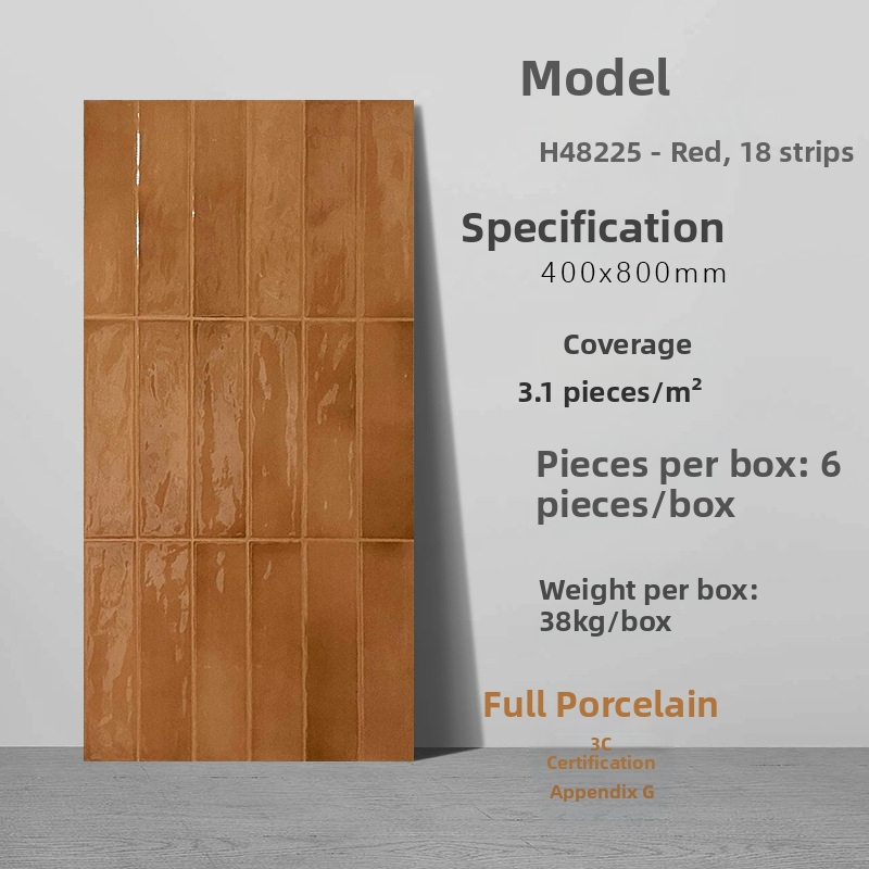 Fürdőszobai antik téglamintás csempe, glazúrozott fényes felület, antik mintázat, csúszásmentes felület, fél-matt befejezés, vízfelvétel 0,5%