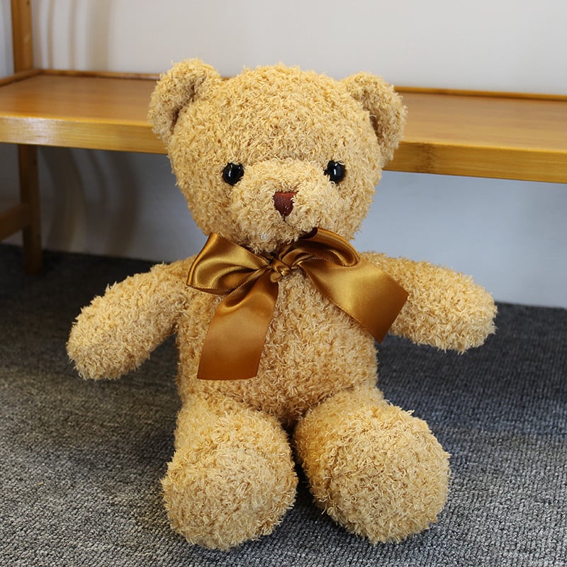 Plišani medvjedić lutka - kratki pliš, PP pamuk punilo, personalizacija logotipa, uzrast 7–14 godina